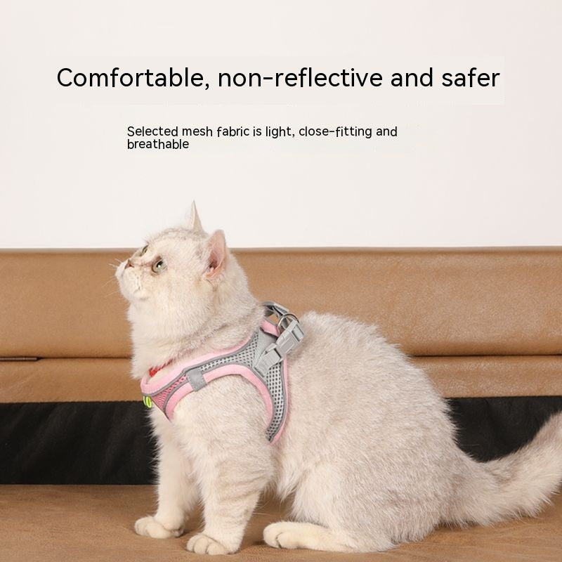 KFX-7677757 Breathable Mesh Dog Harness with Reflective Details - Lightweight and Comfortable for Summer Walks
