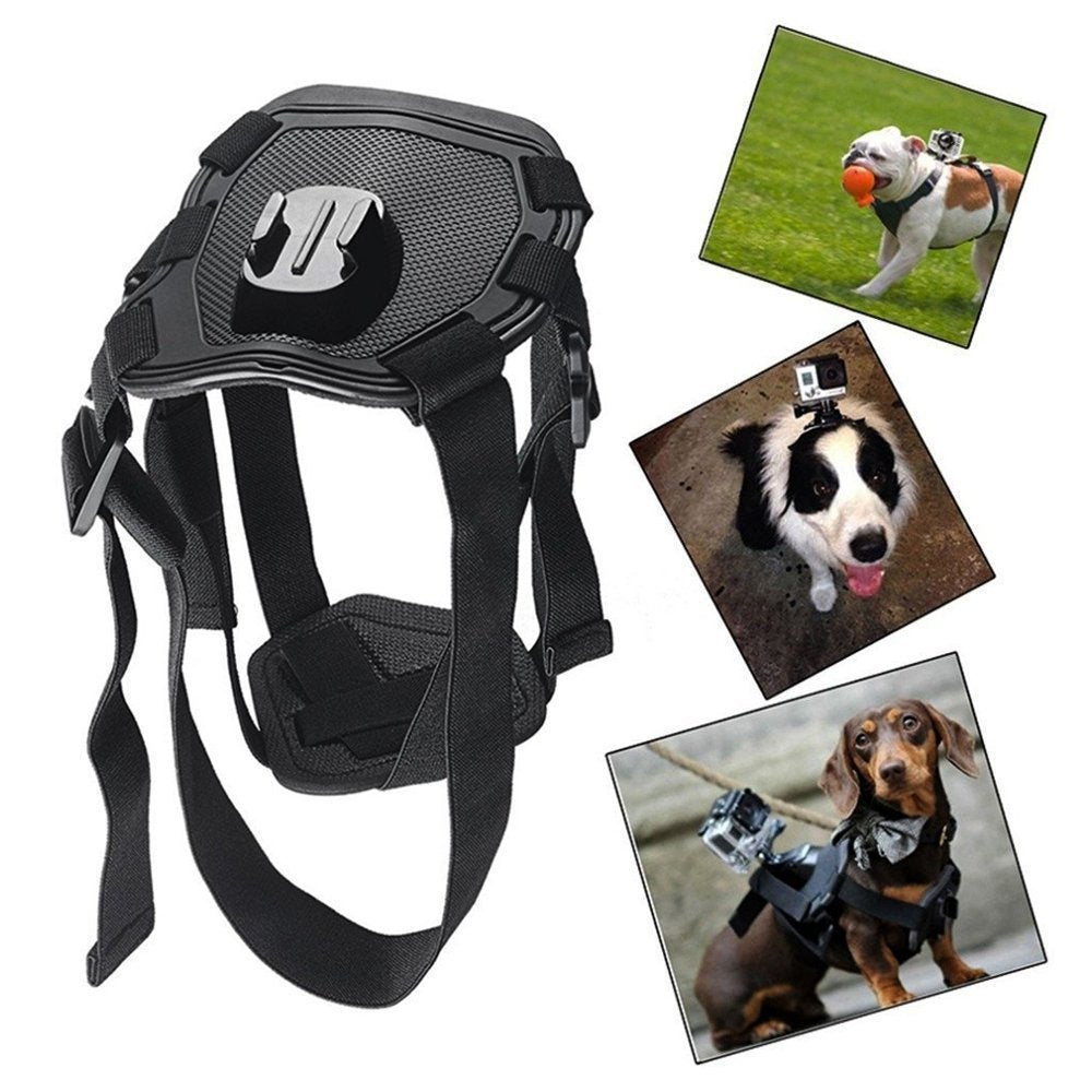 KFX-7678141 Dog Harness with Dual Camera Mounts for Chest and Back - Adjustable for 15-75 lbs Pets