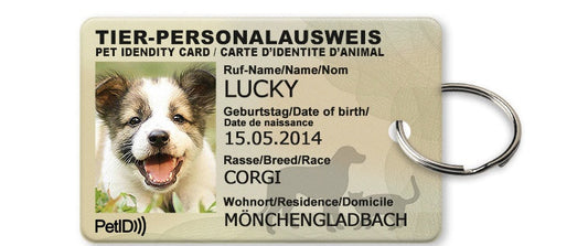 KFX-7680317 Custom Pet ID Card with Photo, Name, Breed, and Date of Birth - 4x2.5 cm