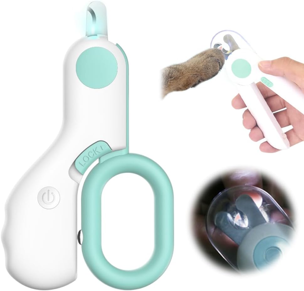 KFX-7681725 LED Pet Nail Clipper with Light for Easy and Pain-Free Grooming of Cats and Dogs