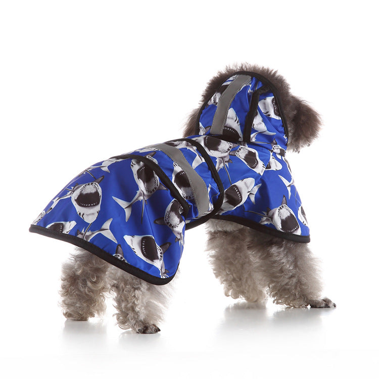KFX-7682621 Reflective Large Pet Raincoat for Dogs and Cats - Comfortable, Warm, and Convenient Weather Protection