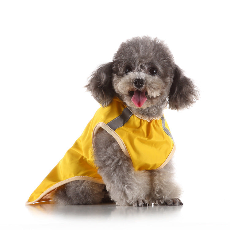 KFX-7682621 Reflective Large Pet Raincoat for Dogs and Cats - Comfortable, Warm, and Convenient Weather Protection