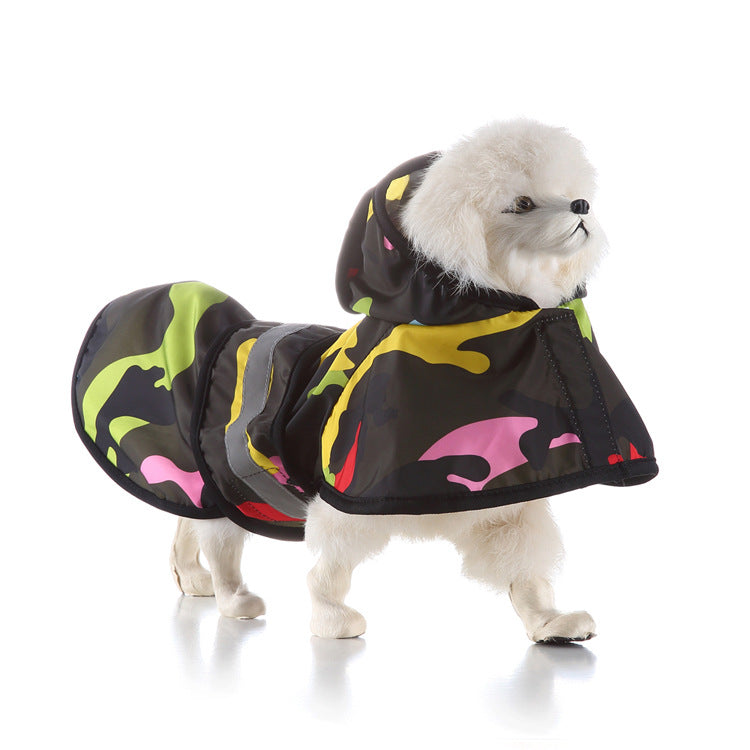 KFX-7682621 Reflective Large Pet Raincoat for Dogs and Cats - Comfortable, Warm, and Convenient Weather Protection