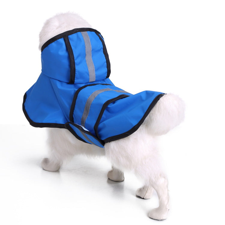 KFX-7682621 Reflective Large Pet Raincoat for Dogs and Cats - Comfortable, Warm, and Convenient Weather Protection