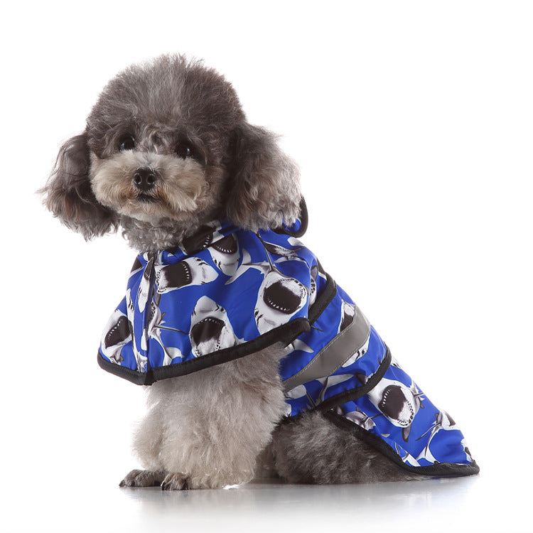 KFX-7682621 Reflective Large Pet Raincoat for Dogs and Cats - Comfortable, Warm, and Convenient Weather Protection