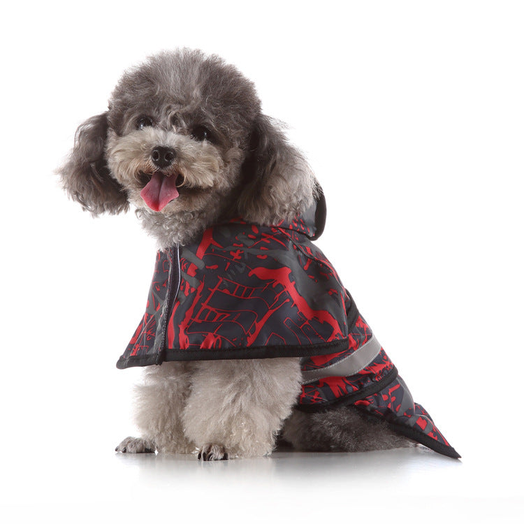 KFX-7682621 Reflective Large Pet Raincoat for Dogs and Cats - Comfortable, Warm, and Convenient Weather Protection