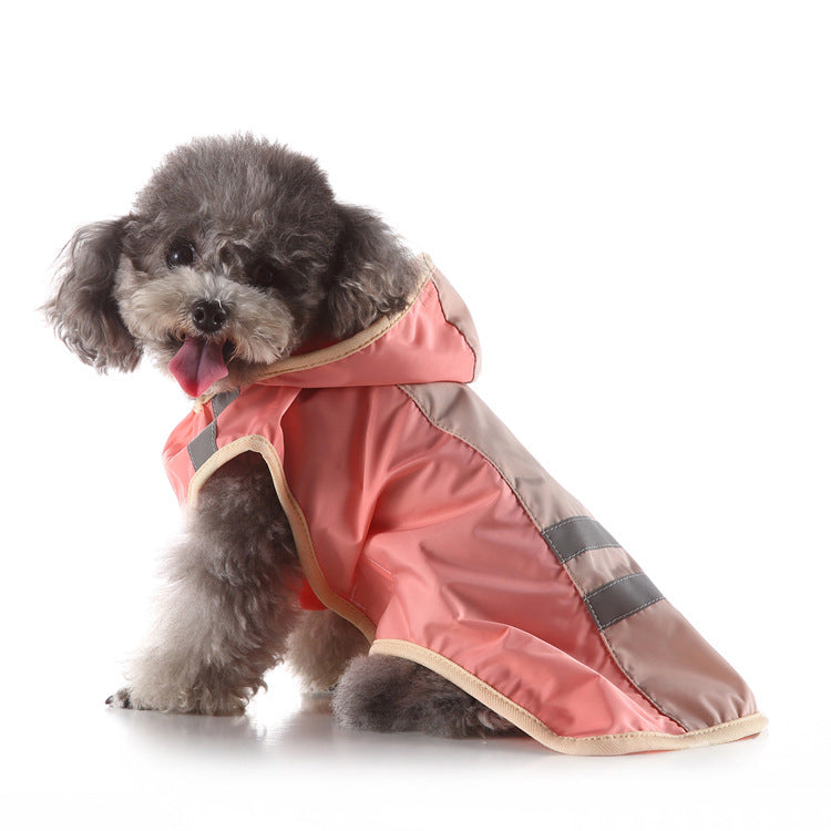 KFX-7682621 Reflective Large Pet Raincoat for Dogs and Cats - Comfortable, Warm, and Convenient Weather Protection