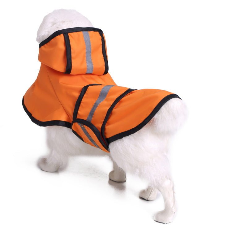 KFX-7682621 Reflective Large Pet Raincoat for Dogs and Cats - Comfortable, Warm, and Convenient Weather Protection