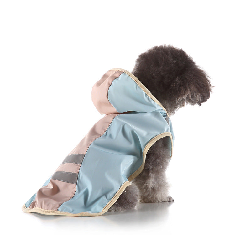 KFX-7682621 Reflective Large Pet Raincoat for Dogs and Cats - Comfortable, Warm, and Convenient Weather Protection