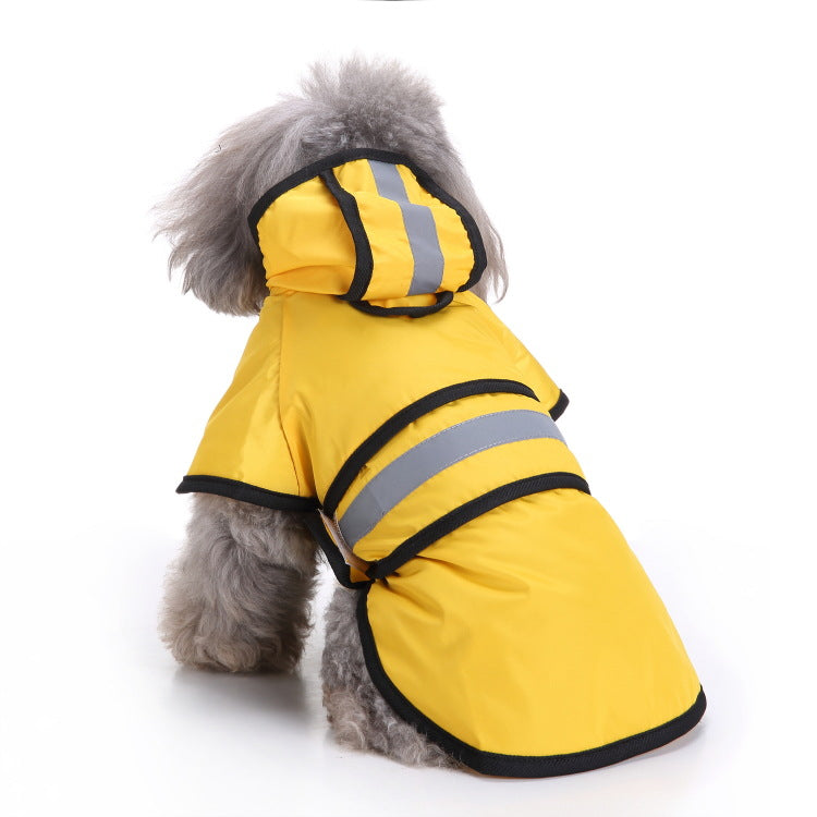 KFX-7682621 Reflective Large Pet Raincoat for Dogs and Cats - Comfortable, Warm, and Convenient Weather Protection