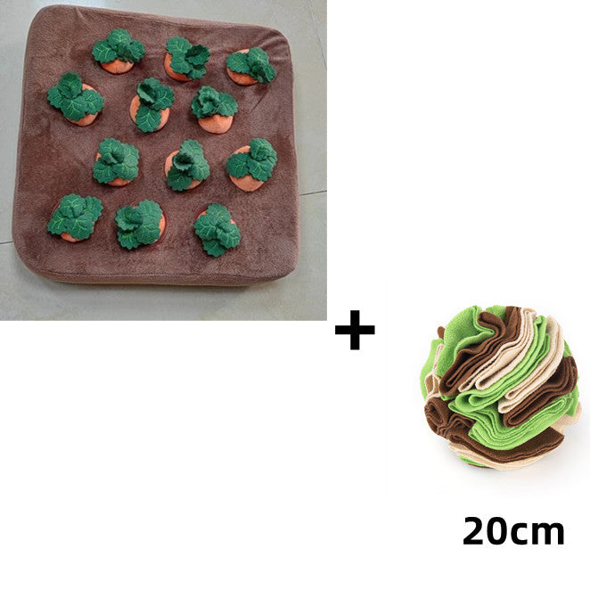 KFX-7682877 Durable Carrot Plush Chew Toy for Dogs and Cats with Interactive Snuffle Mat Design