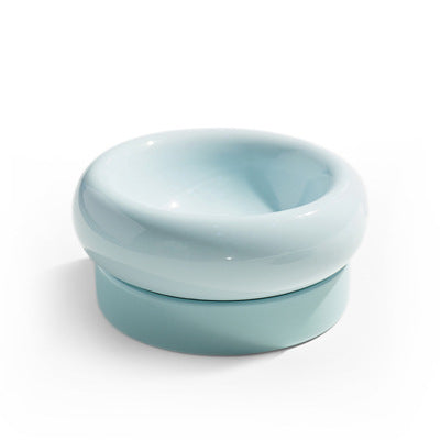 KFX-7684413 Mochi Ceramic Cat Bowl in Pink and Green - 80-120g Capacity