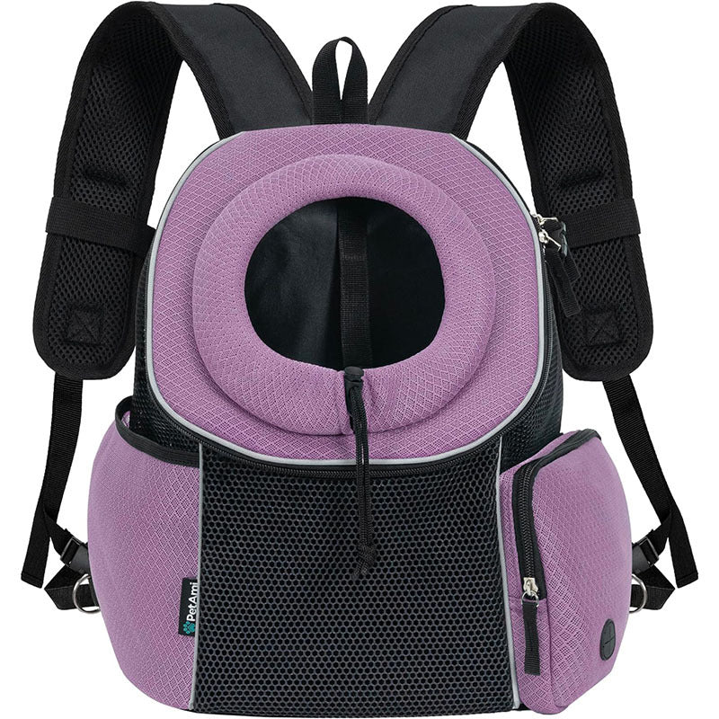 KFX-7686461 Portable Pet Dog Carrier Backpack for Travel – Breathable Outdoor Carrying Bag (41.9 x 25.4 x 43.2 cm)