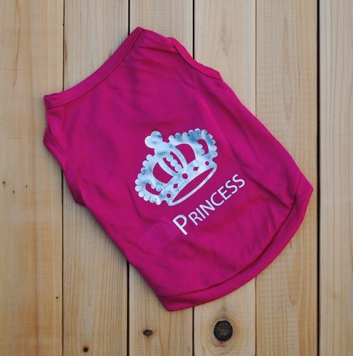 KFX-7688381 Princess Dog Vest, Polyester, Size L (Length 36cm, Bust 46cm, Neck 36cm), M (Length 29cm, Bust 43cm, Neck 28cm), S (Length 24cm, Bust 37cm, Neck 25cm), XS (Length 18cm, Bust 31cm, Neck 20cm)