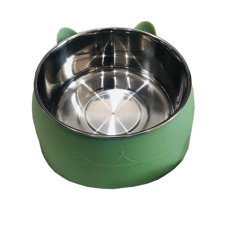 KFX-7690173 Double Pet Bowl for Dogs and Cats - Anti-Overturning Design, PS Resin Material, Large Size