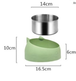 KFX-7690173 Double Pet Bowl for Dogs and Cats - Anti-Overturning Design, PS Resin Material, Large Size