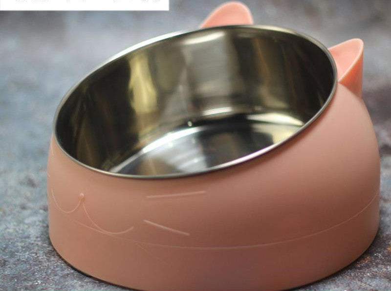 KFX-7690173 Double Pet Bowl for Dogs and Cats - Anti-Overturning Design, PS Resin Material, Large Size