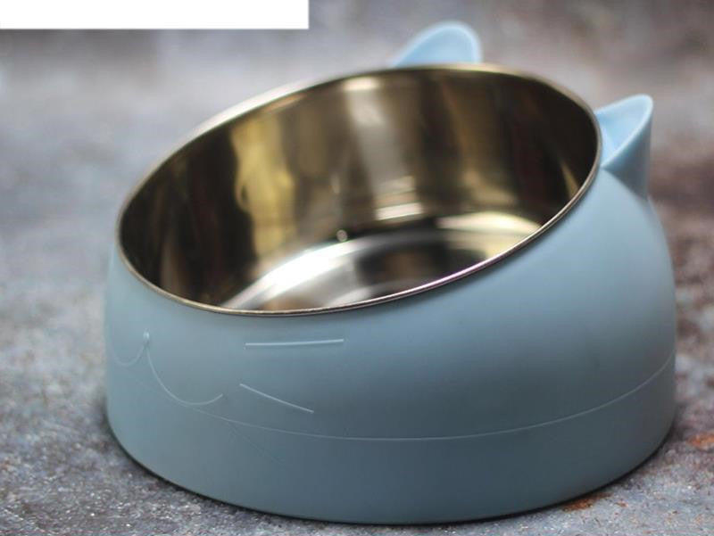 KFX-7690173 Double Pet Bowl for Dogs and Cats - Anti-Overturning Design, PS Resin Material, Large Size