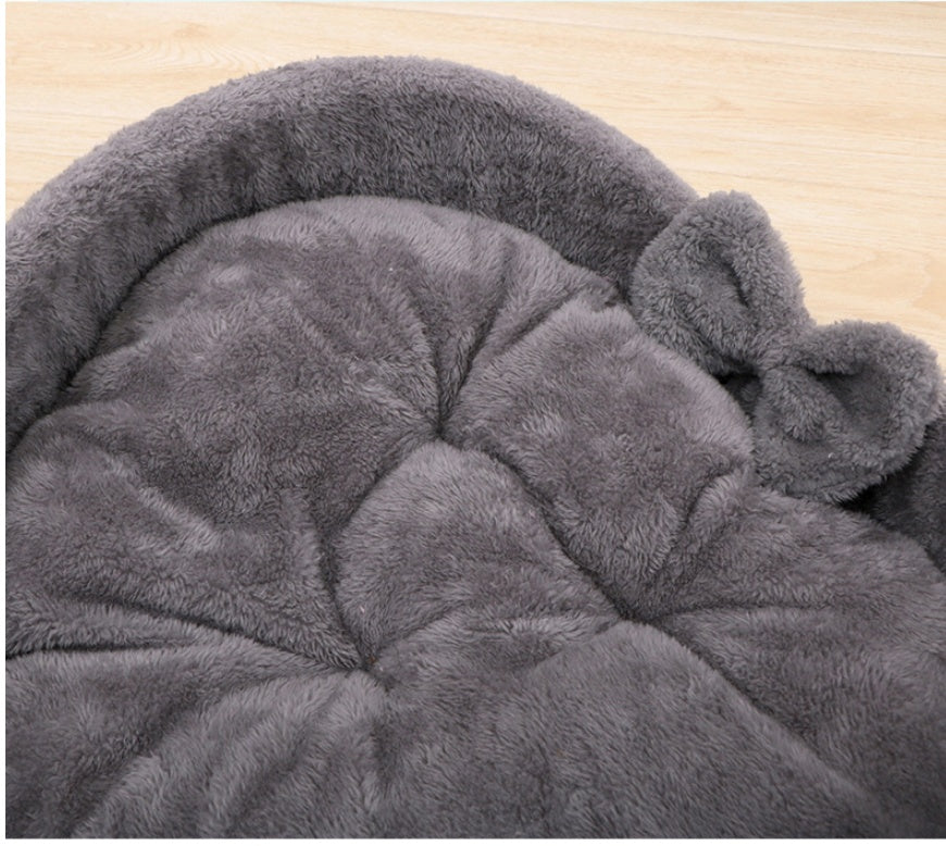 KFX-7694013 Cozy Heart-Shaped Pet Bed for Cats and Dogs - Soft Warm Cushion Nest for Puppies and Kittens