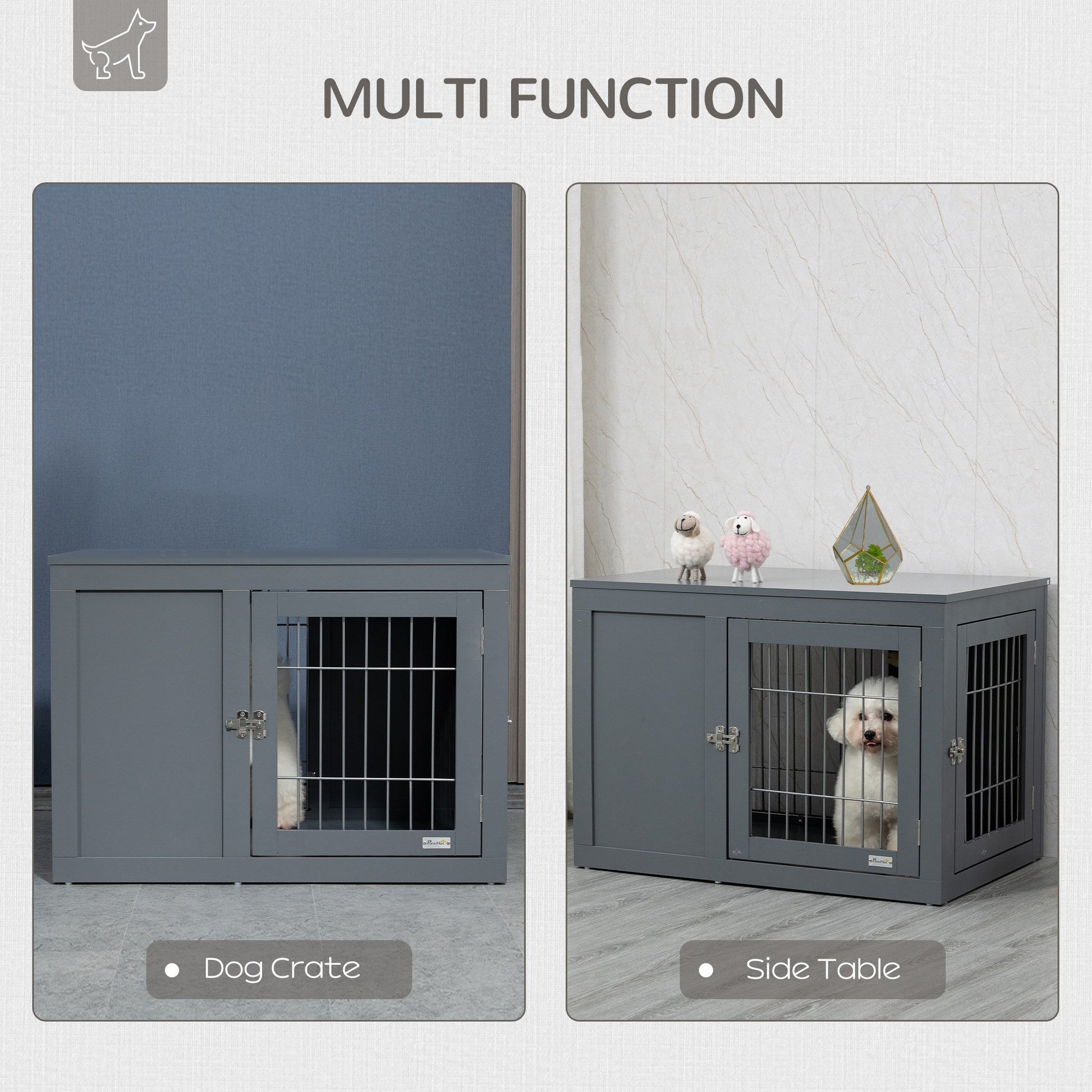 KFX-7699389 Furniture-Style Dog Crate and End Table for Small to Medium Dogs