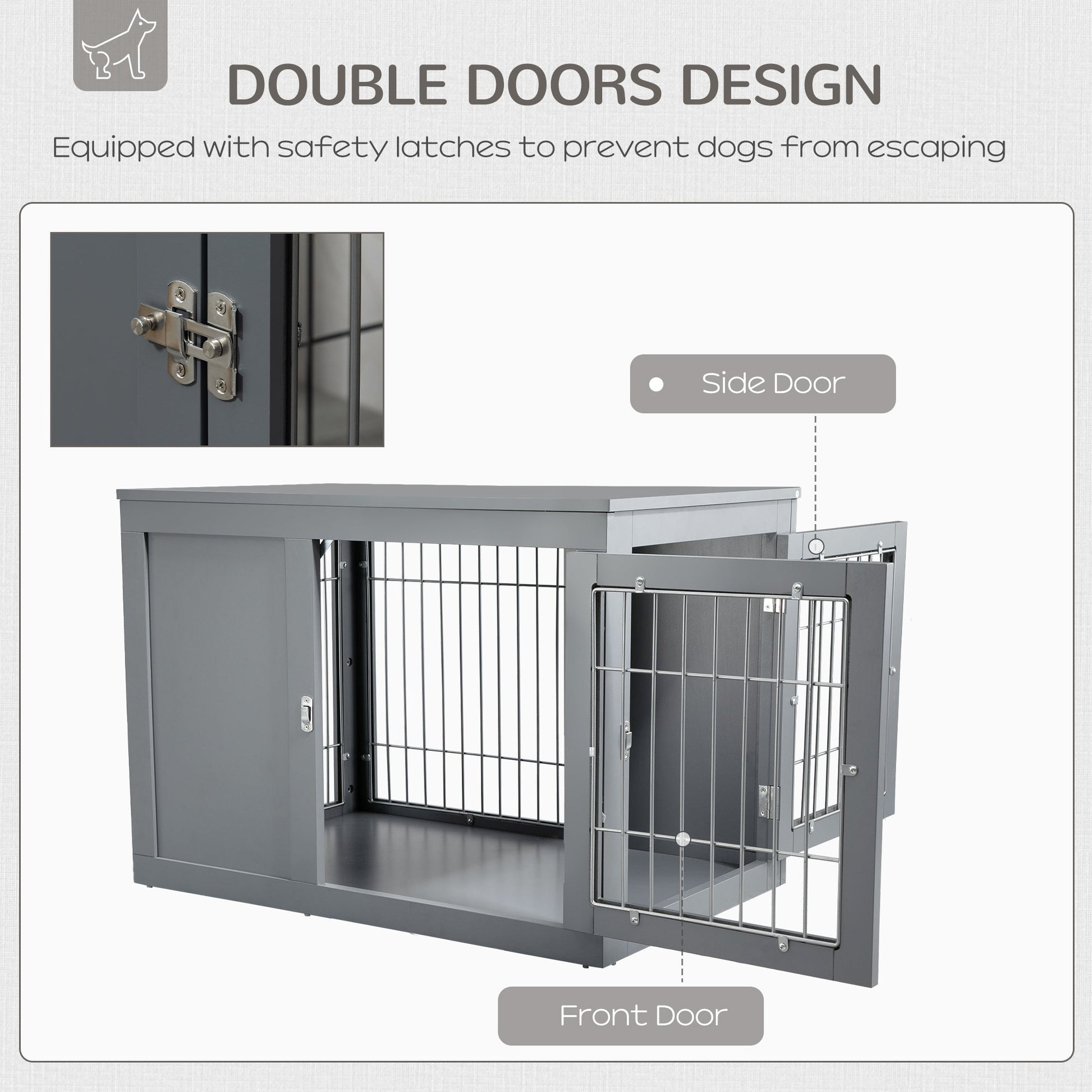 KFX-7699389 Furniture-Style Dog Crate and End Table for Small to Medium Dogs