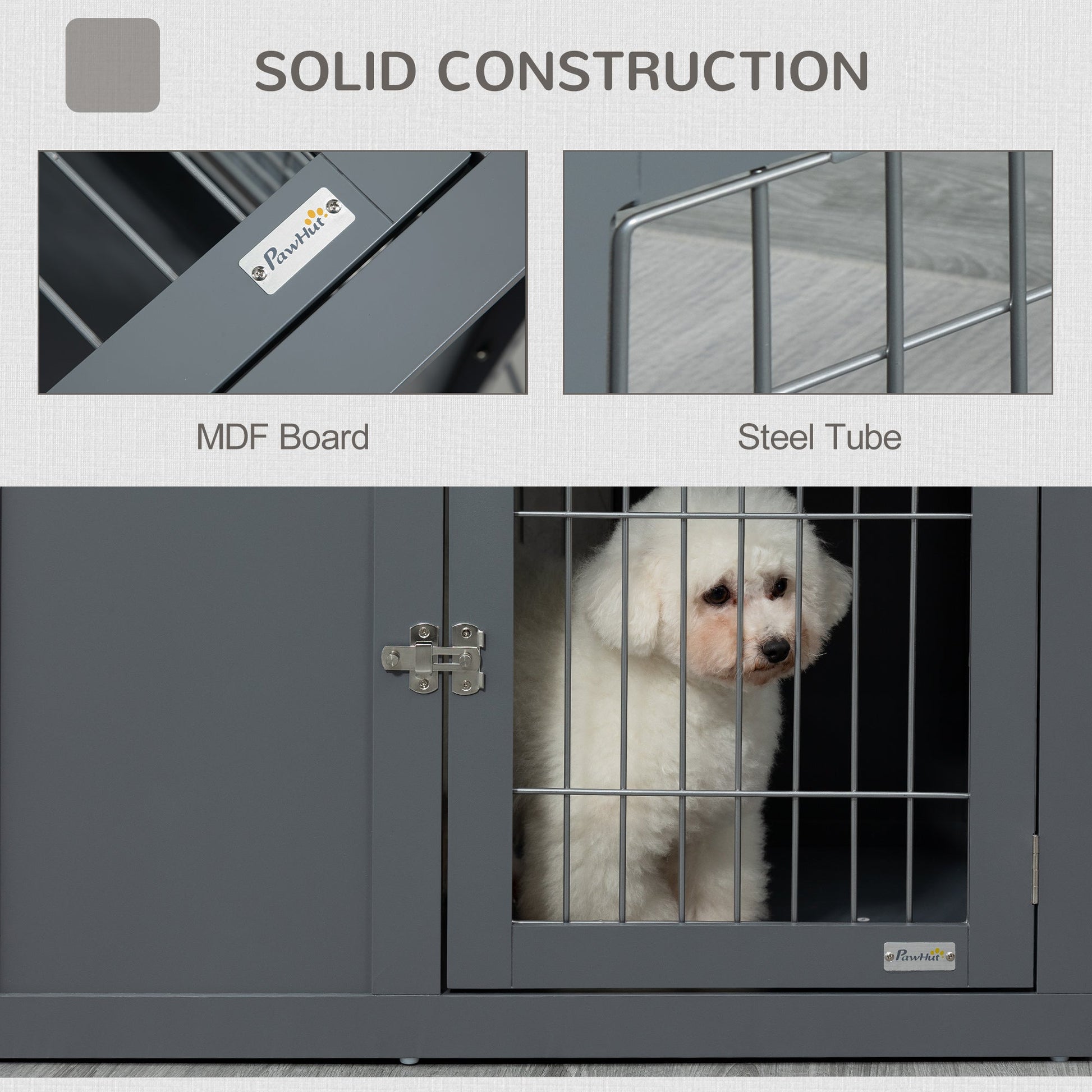KFX-7699389 Furniture-Style Dog Crate and End Table for Small to Medium Dogs