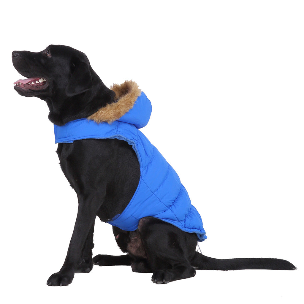 KFX-7699901 Winter Reflective Pet Clothes for Large Dogs - Casual Polyester Design