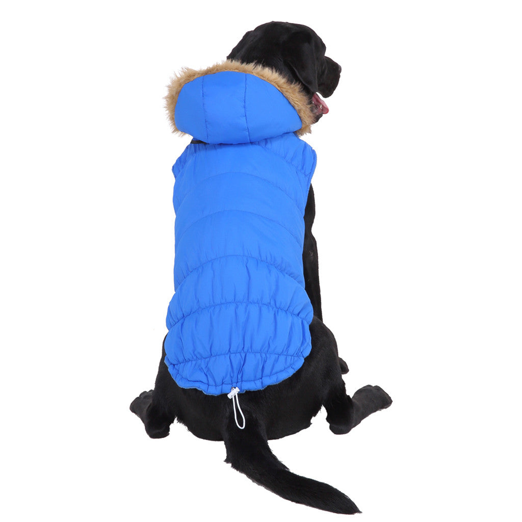 KFX-7699901 Winter Reflective Pet Clothes for Large Dogs - Casual Polyester Design