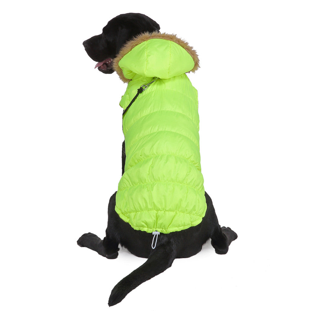 KFX-7699901 Winter Reflective Pet Clothes for Large Dogs - Casual Polyester Design