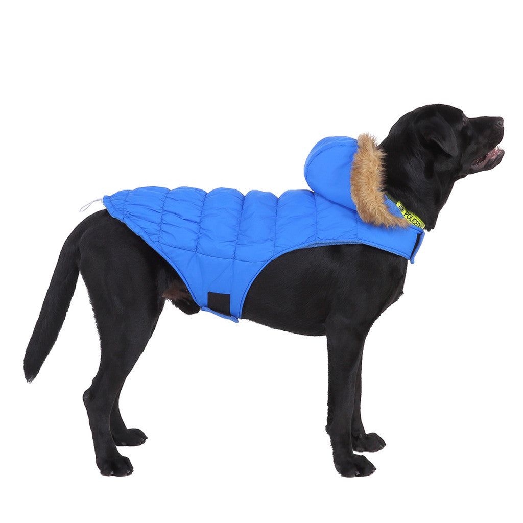 KFX-7699901 Winter Reflective Pet Clothes for Large Dogs - Casual Polyester Design