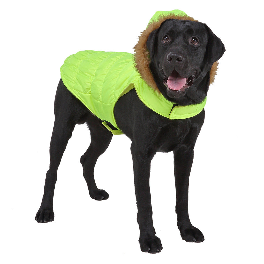 KFX-7699901 Winter Reflective Pet Clothes for Large Dogs - Casual Polyester Design