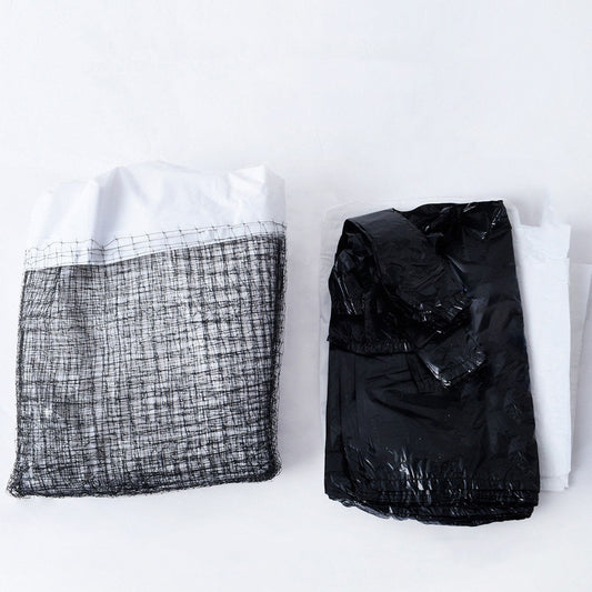 KFX-7701693 Plastic Cat Litter Bags with Filters and Mats - 10 Pieces in Small and Medium Sizes, Large Set with Mats and Strainer