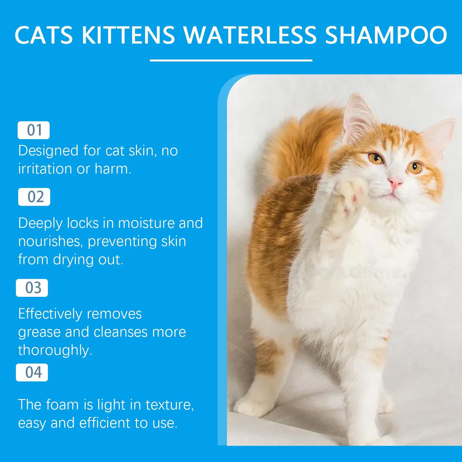 KFX-7703357 Mild Cat Cleaning Mousse - Non-Irritating Pet Foaming Cleanser