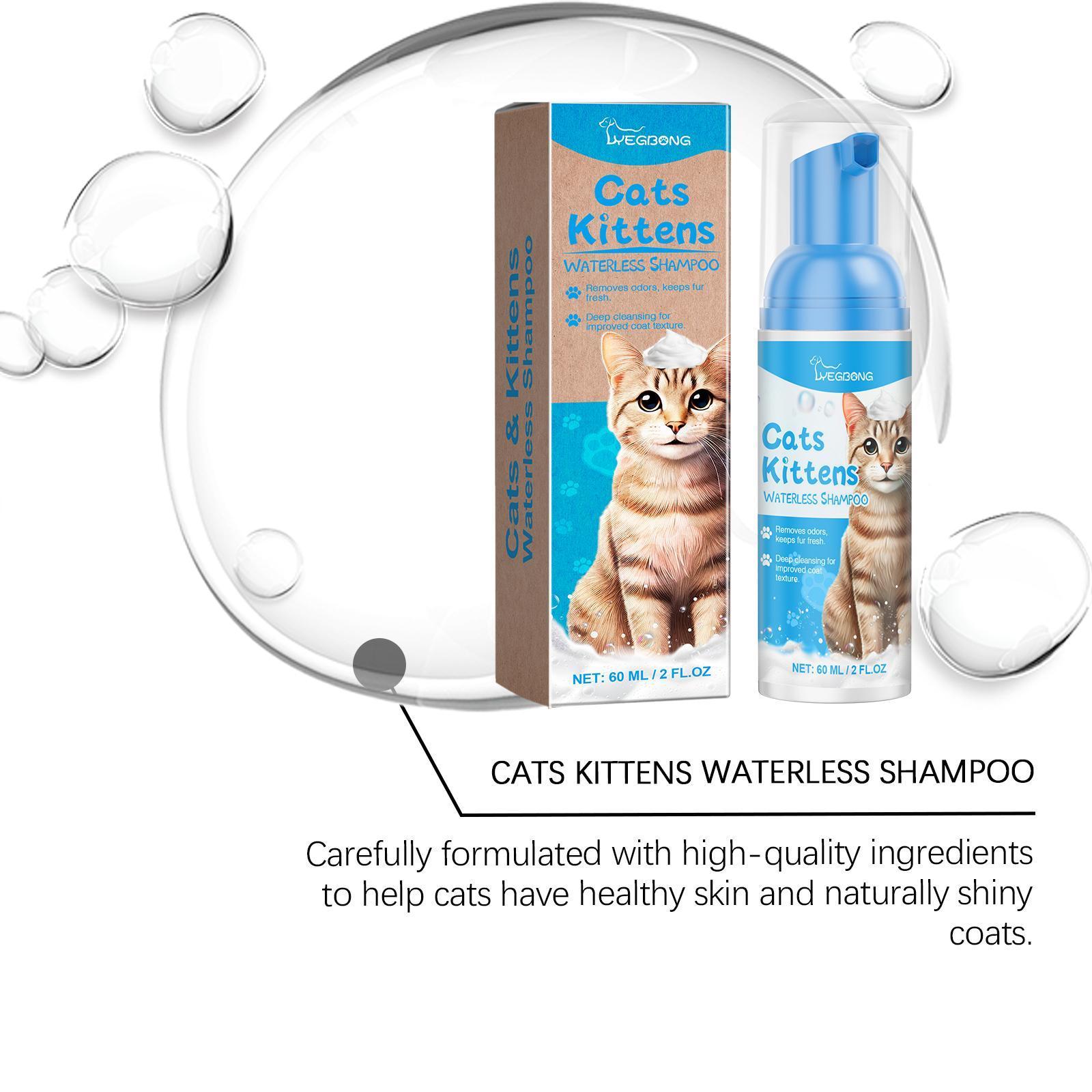 KFX-7703357 Mild Cat Cleaning Mousse - Non-Irritating Pet Foaming Cleanser
