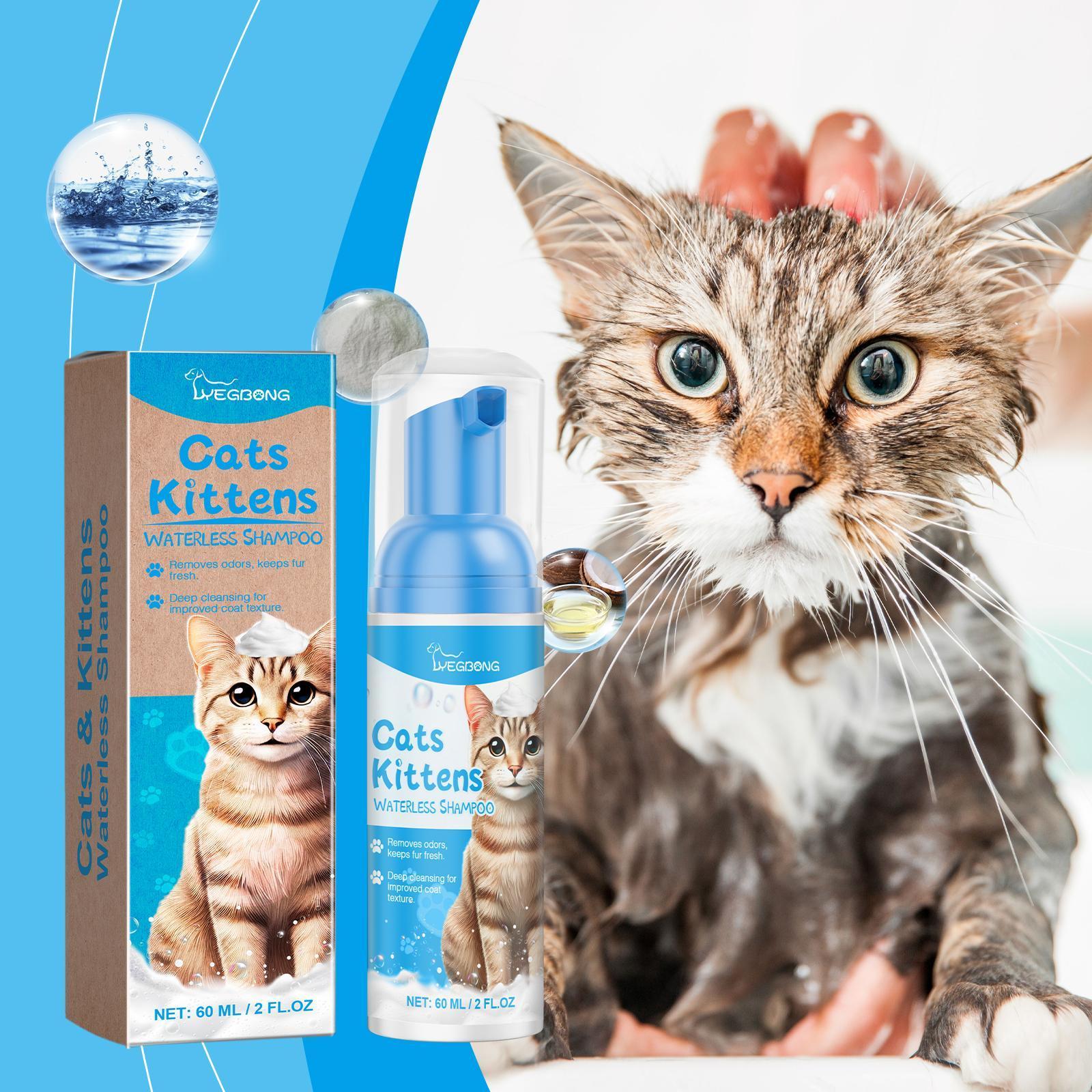 KFX-7703357 Mild Cat Cleaning Mousse - Non-Irritating Pet Foaming Cleanser