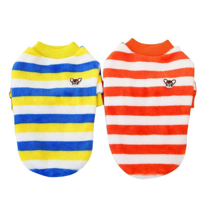 KFX-7703869 Cozy Rainbow Fleece Winter Clothing for Cats & Small Pets