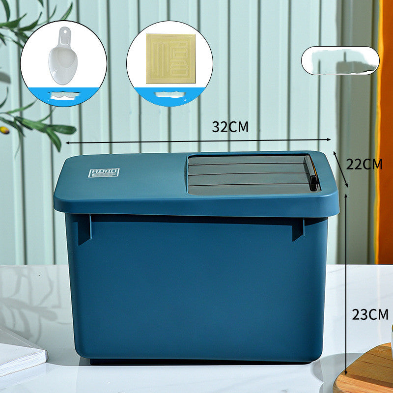 KFX-7705149 Pet Food Storage Bucket - 13L, Cardamom Green & Ocean Blue Options with Stickers