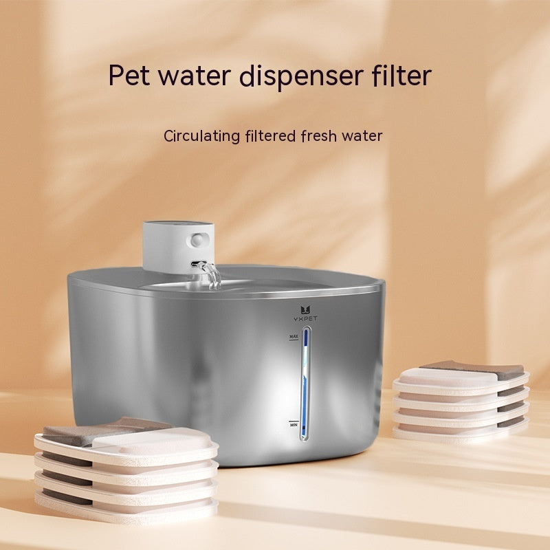 KFX-7707325 Activated Carbon Water Filter Replacement for Pet Dispensers - Pack of 4 Elements & 16 Cotton Pads