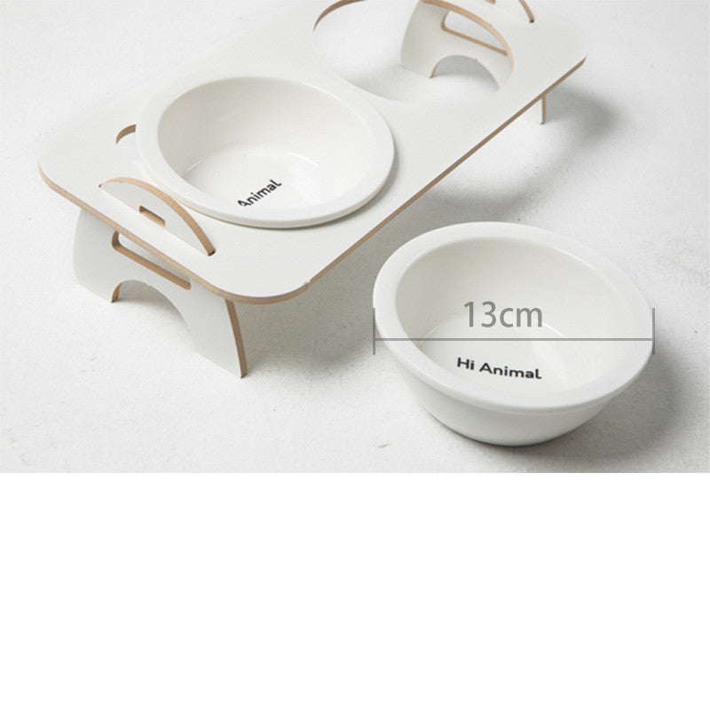 KFX-7707453 Ceramic Cat Food Bowl for Elderly Pets – Ideal for Tea Drinking and Mealtime