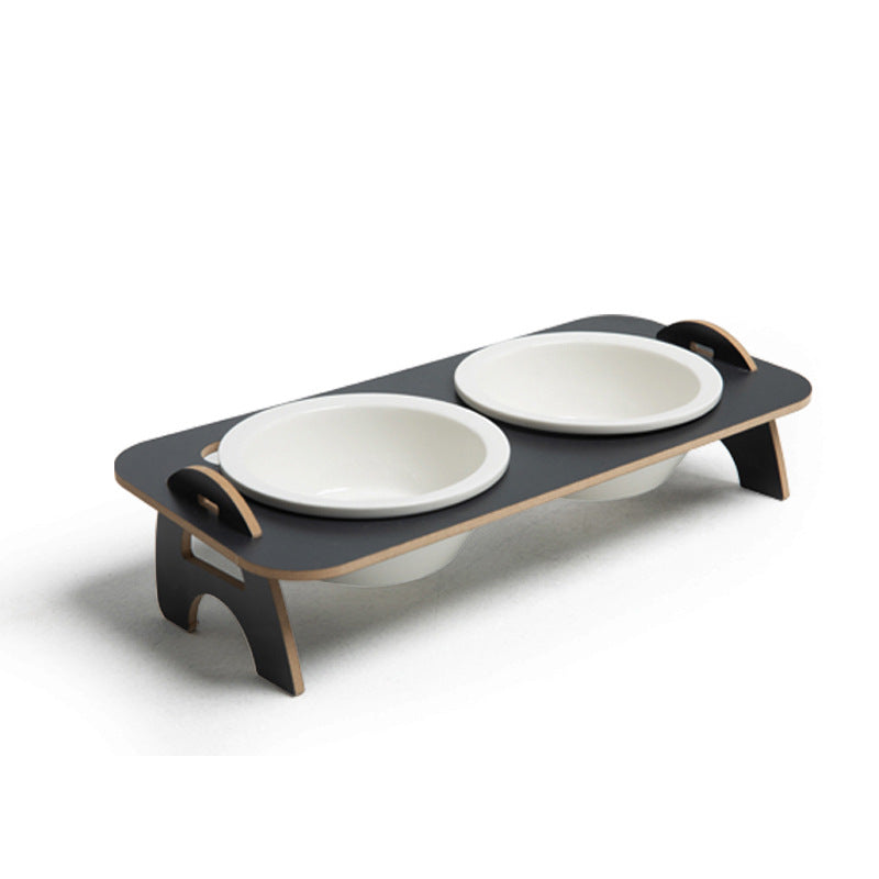 KFX-7707453 Ceramic Cat Food Bowl for Elderly Pets – Ideal for Tea Drinking and Mealtime