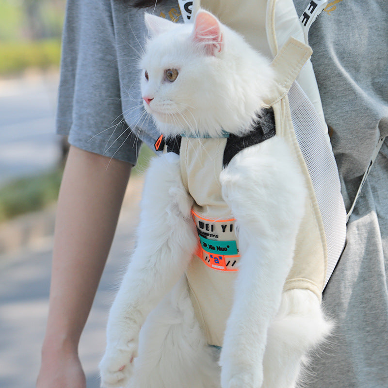 KFX-7707709 Portable Cat Backpack - Soft Polyester Design for Easy Travel, Medium to Soft Hardness, Multiple Sizes Available