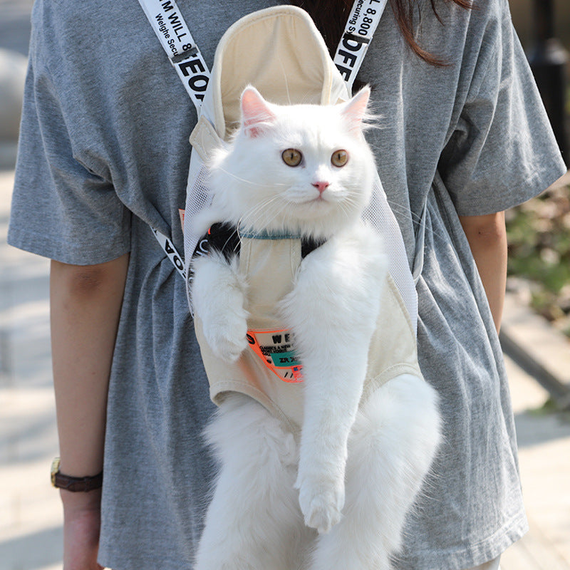 KFX-7707709 Portable Cat Backpack - Soft Polyester Design for Easy Travel, Medium to Soft Hardness, Multiple Sizes Available
