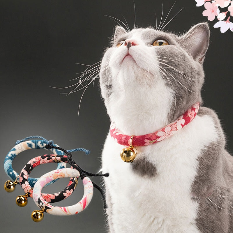 KFX-7709245 Pet Collar Bell Ornaments for Cats and Small Dogs - Adjustable Sizes XS to L