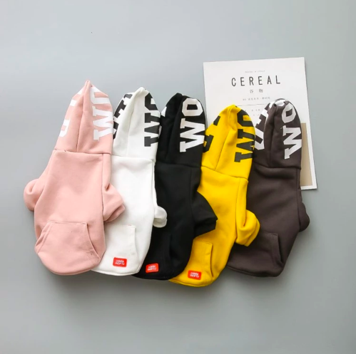KFX-7709629 Casual Cotton Dog Sweater in Black, White, Yellow, Pink - Sizes XS to 4XL