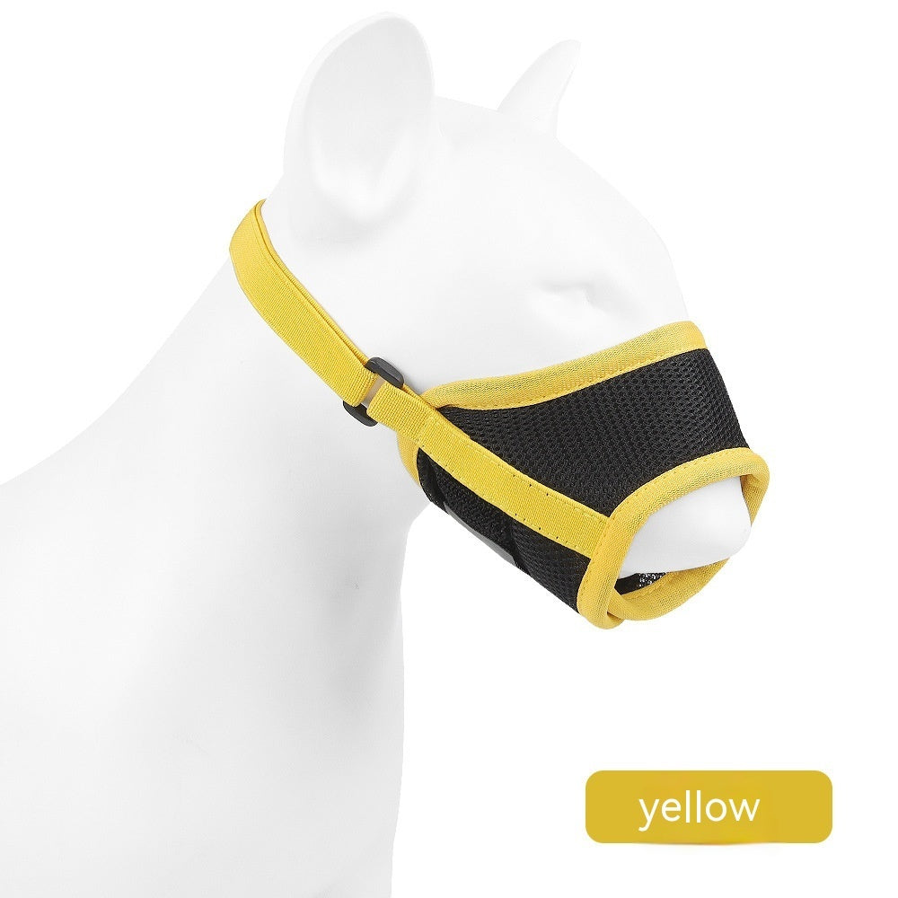KFX-7710909 Breathable Mesh Dog Muzzle - Anti-Bite, Anti-Bark, Available in Multiple Sizes and Colors