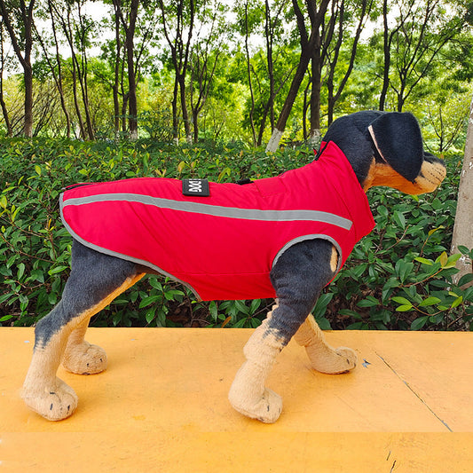 KFX-7711805 Waterproof Personalized Dog Warm Clothing for Autumn and Winter with Adjustable Fit and Safety Strips