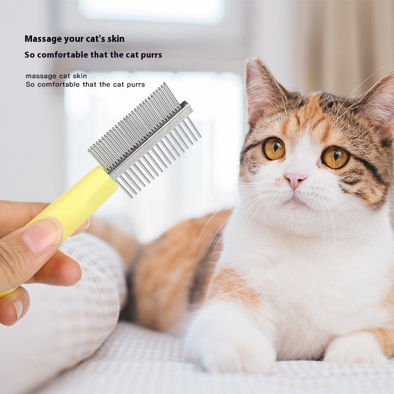 KFX-7712829 Fluffy Nail Scissors Comb for Cats and Dogs – Set of 3 Plastic Combs