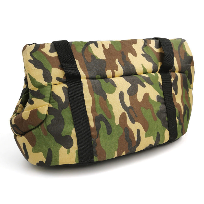 KFX-7713469 Breathable Mesh Pet Backpack for Cats and Dogs - Canvas Messenger Shoulder Bag with Stripes, Available in Sizes S and L