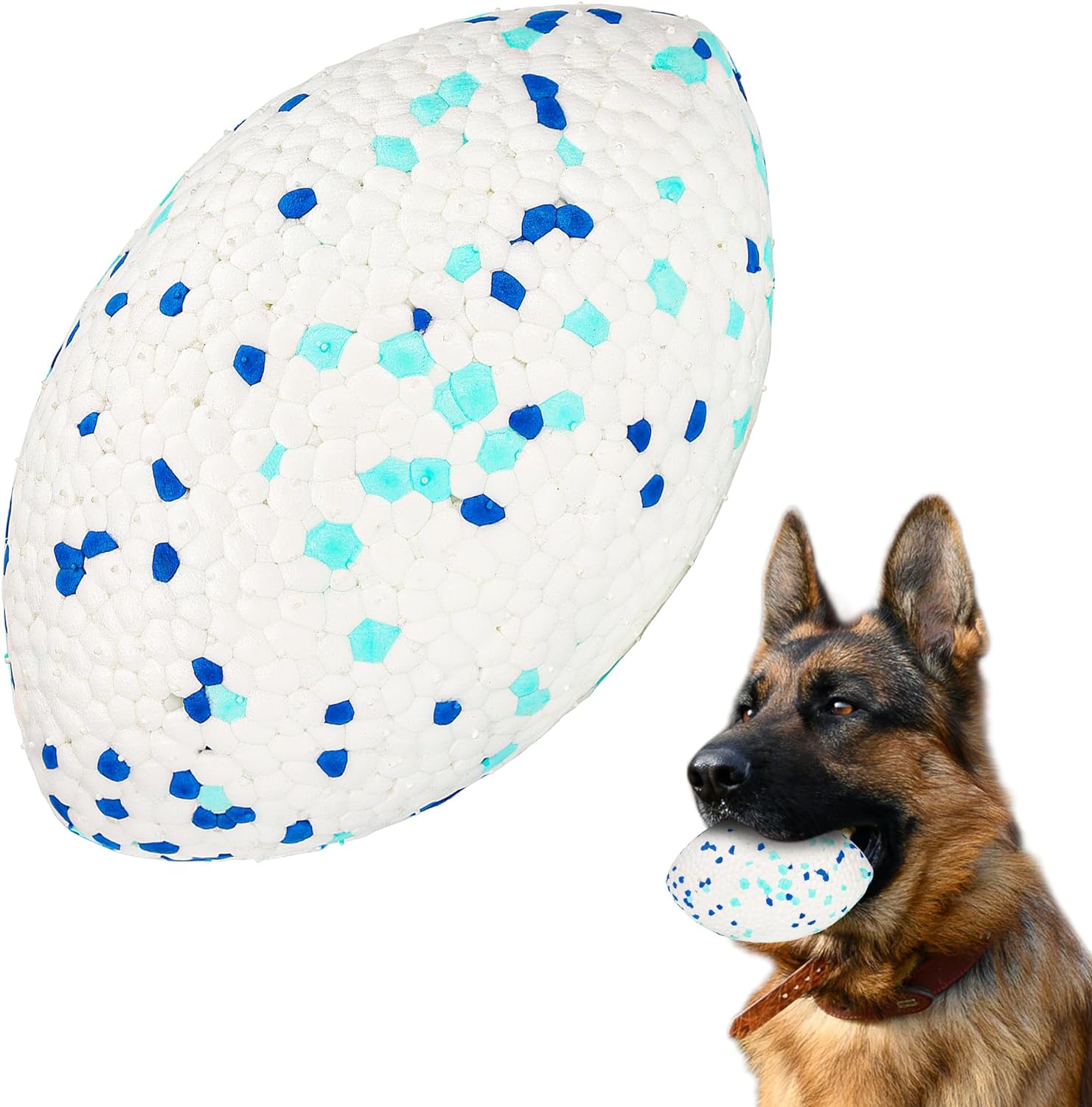 KFX-7714493 Durable Large Rugby Balls for Heavy Chewers - 14x9cm, 105g