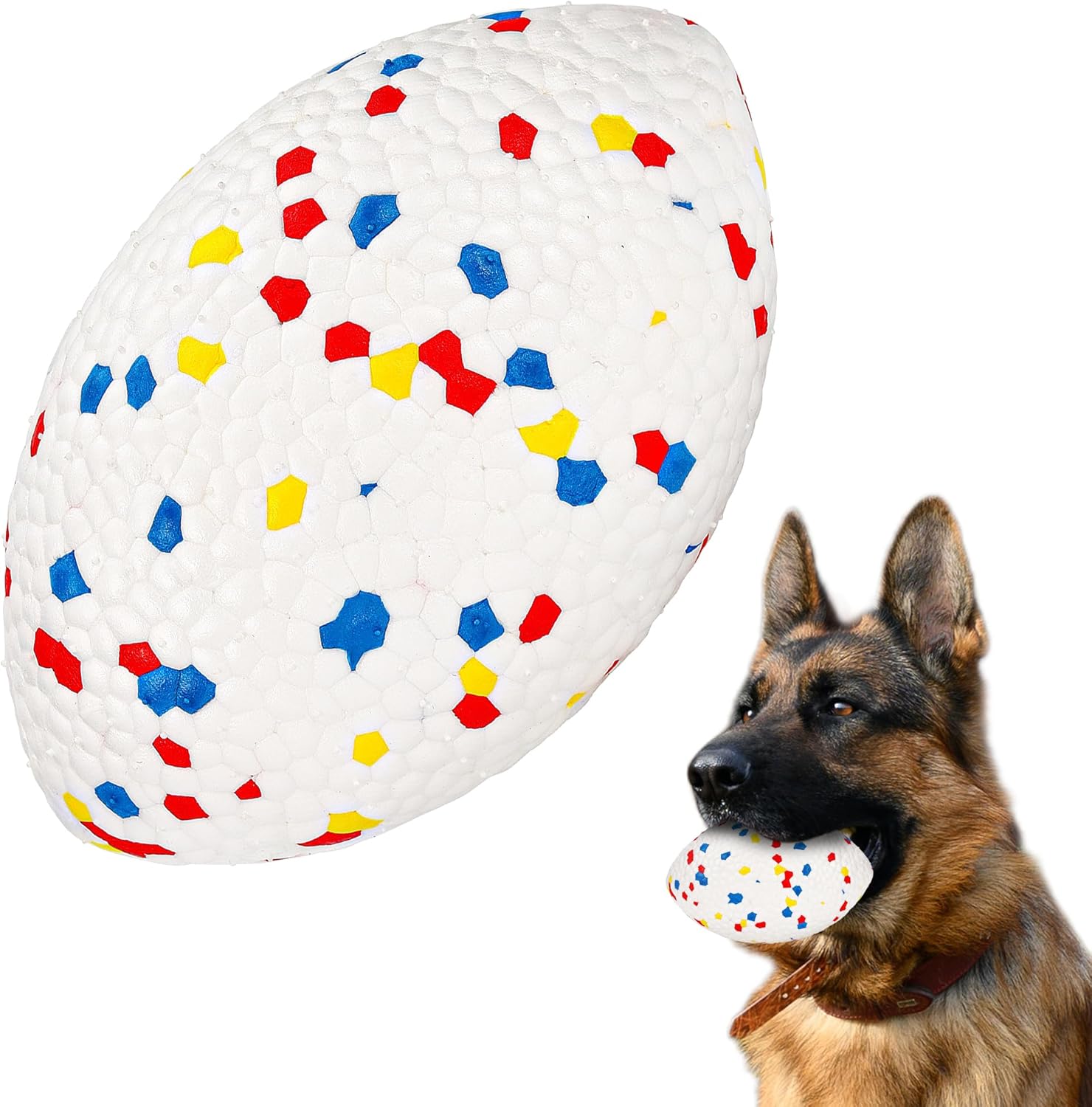 KFX-7714493 Durable Large Rugby Balls for Heavy Chewers - 14x9cm, 105g